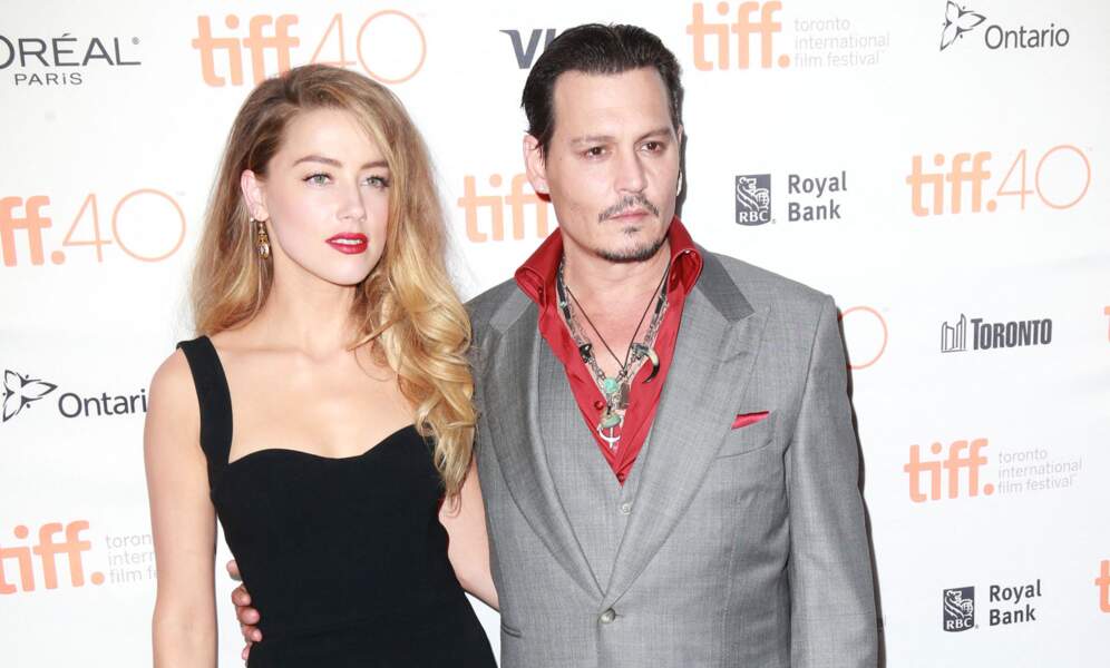 Amber Heard et Johnny Depp, ultra glamour en 2015 pour le Festival international du film de Toronto (Canada)