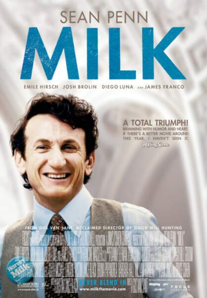 Affiche du film "Harvey Milk" incarné par Sean Penn.