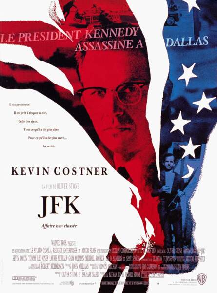 Affiche du film "JFK" avec Kevin Costner.
