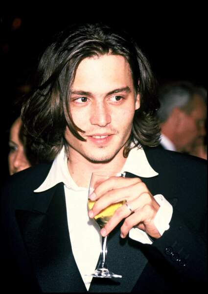 Johnny Depp, en 1992, au Festival de Cannes (France)