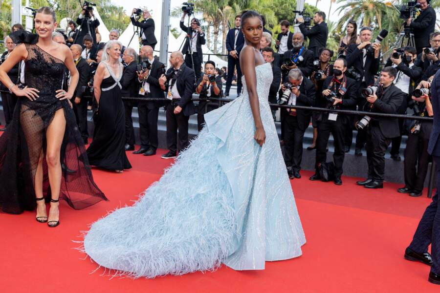 Leomie Anderson - Montée des marches du film « Broker (Les bonnes étoiles) » lors du 75ème Festival International du Film de Cannes. Le 26 mai 2022