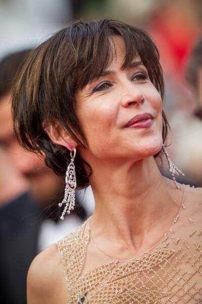 Cheveux très courts pour Sophie Marceau au Festival de Cannes en 2015.