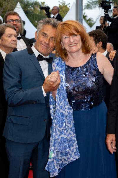 Gérard Holtz et sa femme Muriel Mayette-Holtz - Montée des marches du film « Mascarade  » lors du 75ème Festival International du Film de Cannes. Le 27 mai 2022