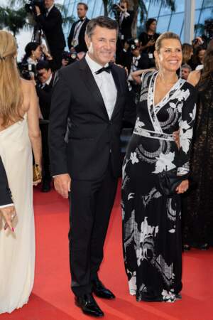 Christian Estrosi et sa femme Laura Tenoudji-Estrosi sur le tapis rouge