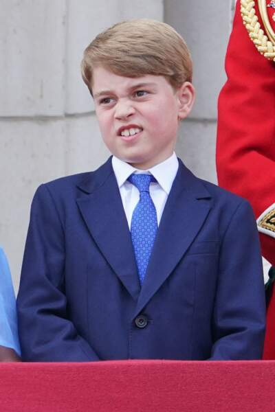 La grimace du prince George sur le balcon de Buckingham n'est pas passée inaperçue lors de la parade militaire "Trooping the Colour" pour le jubilé de platine de la reine Elizabeth II à Londres, le 2 juin 2022