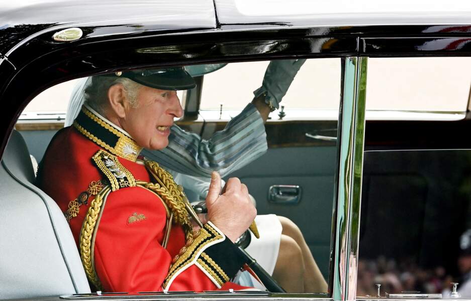 Le prince Charles lors de la parade militaire "Trooping the Colour" pour le jubilé de platine de la reine Elizabeth II à Londres, le 2 juin 2022