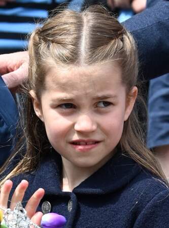 La princesse Charlotte coiffée de tresse, ce 4 juin à Cardiff