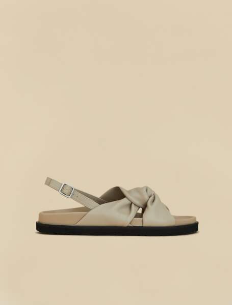 Sandales plates avec nœud, Marina Rinaldi, 245€
