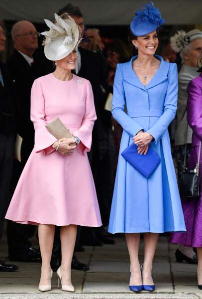 Kate Middleton avec des escarpins Aquazzura le 13 juin 2022 pour le service annuel de l'Ordre de la jarretière.