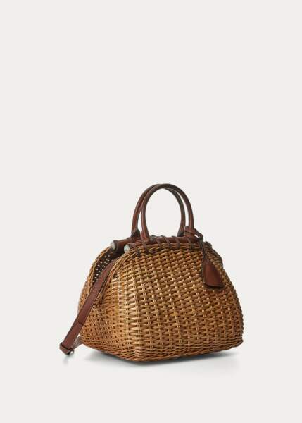 Mini sac à main panier en osier, Ralph Lauren Collection, 1 750€