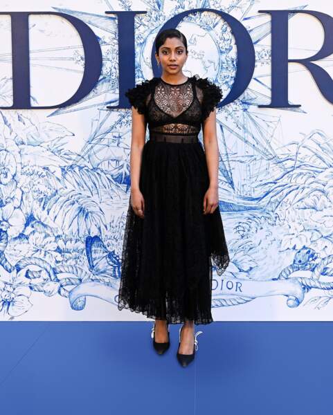Charithra Chandran au défilé Dior Croisière 2023