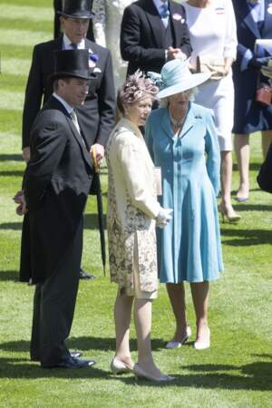 Peter Phillips, la princesse Anne et Camilla Parker Bowles ensemble pour le premier jour des festivités, ce 14 juin