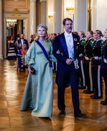 Le prince Pavlos de Grèce et la princesse Marie-Chantal de Grèce lors du dîner de gala pour célébrer le 18ème anniversaire de la princesse Ingrid Alexandra, au Palais d'Oslo, Norvège, le 17 juin 2022.