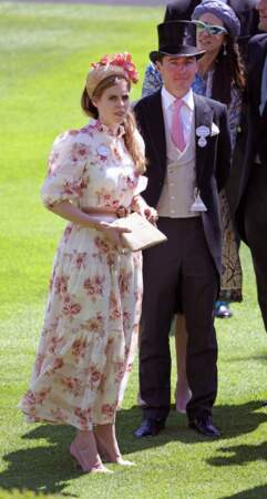 La princesse Beatrice d'York et son mari Edoardo Mapelli Mozzi lors du premier jour de la Royal Ascot 2022, à l'hippodrome d'Ascot dans le Berkshire, Royaume Uni, le 14 juin 2022.