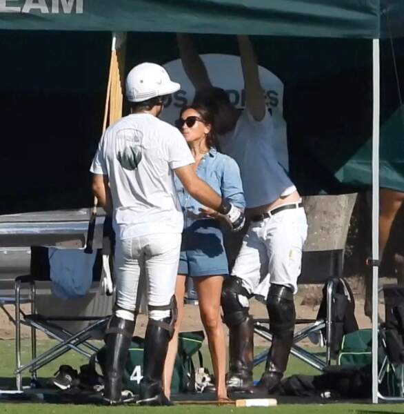 Meghan Markle avec le prince Harry lors d'un match de polo, ce 17 juin