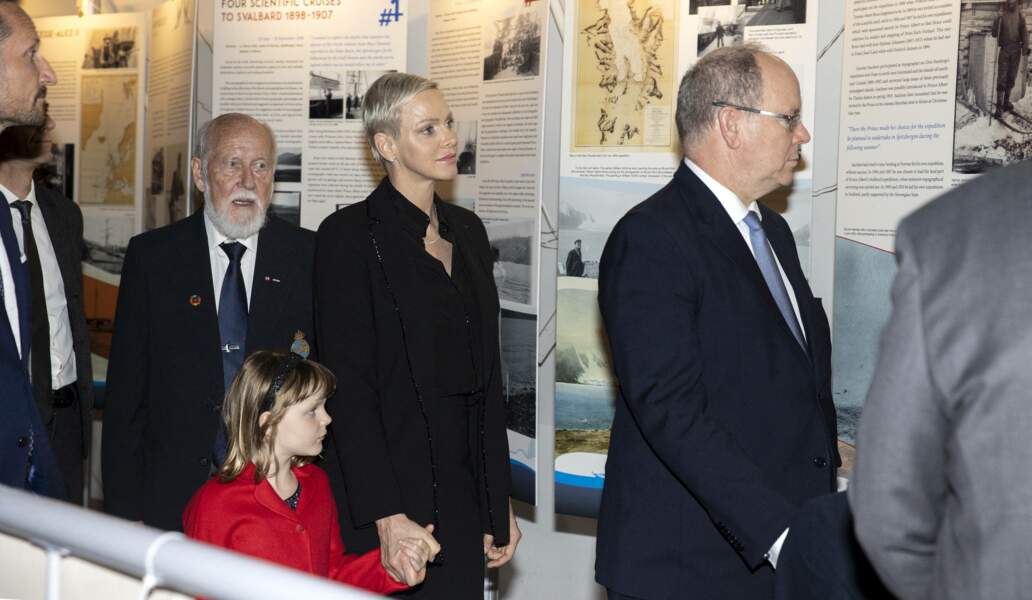 La famille royale monégasque durant leur visite à l'exposition "Sailing the Sea of Science", en Norvège, mercredi 22 juin.
