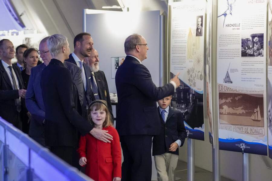 La famille royale monégasque durant l'inauguration de l'exposition "Sailing the Sea of Science", en Norvège, le 22 juin.