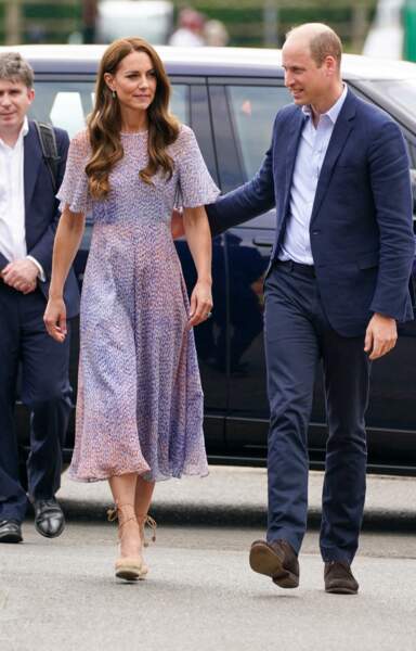 Le prince William et son épouse lors d'une visite à la toute première journée du comté de Cambridgeshire, le 23 juin