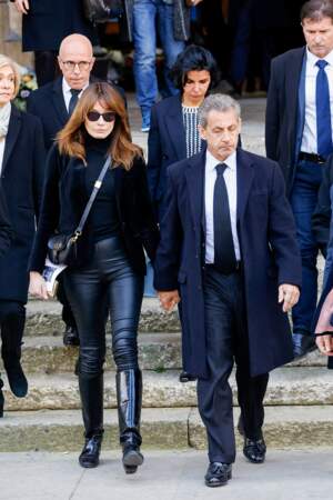 Carla Bruni et Nicolas Sarkozy, toujours aussi proches.