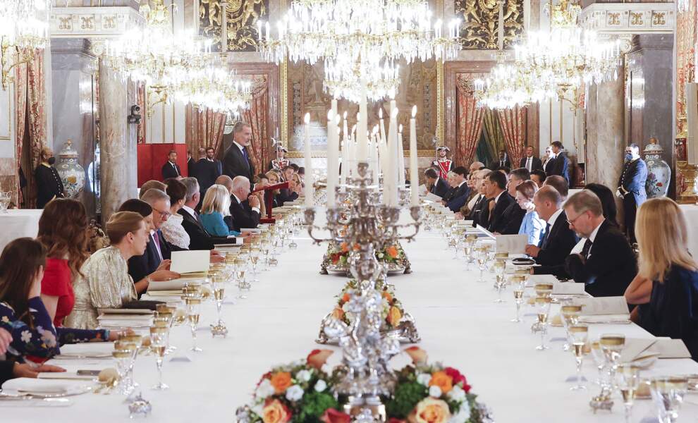 Le dîner de gala du 32ème Sommet de l'OTAN au Palais royal de Madrid, le 28 juin 2022.