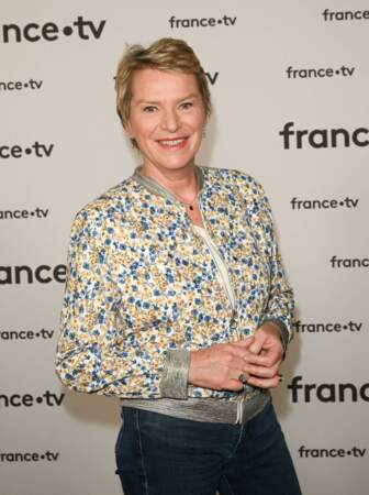 Elise Lucet au photocall de la conférence de presse de rentrée de France Télévisions, à Paris, le 6 juillet 2022.