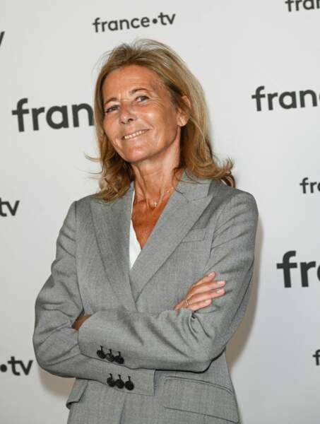 Claire Chazal au photocall pour la conférence de presse de rentrée de France Télévision à Paris, France, le 6 juillet 2022.