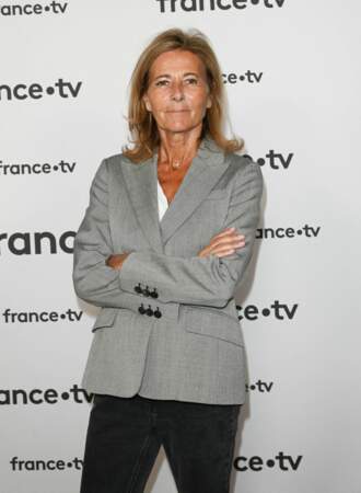 Claire Chazal, très chic, à la conférence de presse de rentrée de France Télévision à Paris, France, le 6 juillet 2022. 