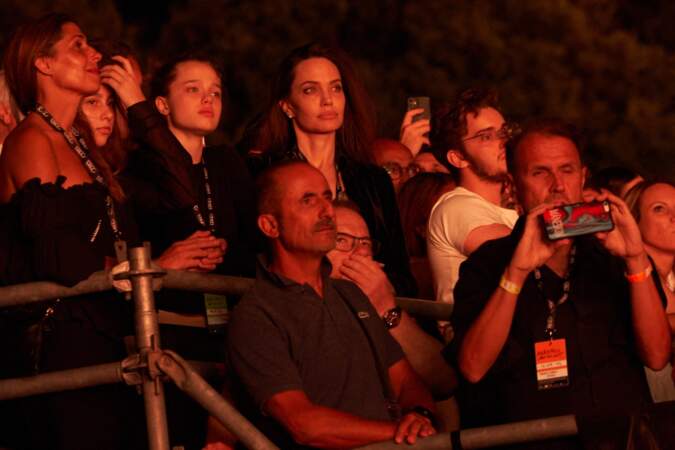 Angelina Jolie a passé un moment privilégié avec sa fille Shiloh, au concert de Måneskin, au "Circo Massimo", à Rome, le 9 juillet 2022.