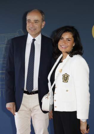 Jean-François Copé et sa femme Nadia le 5 juillet 2022 lors de la soirée de gala "Coeur Central" à Paris.