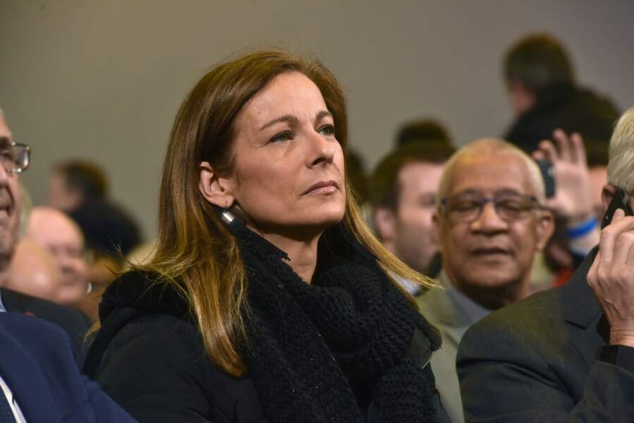 Anne Gravoin lors du meeting de son mari au Palais des Sports d'Alfortville le 26 janvier 2017.