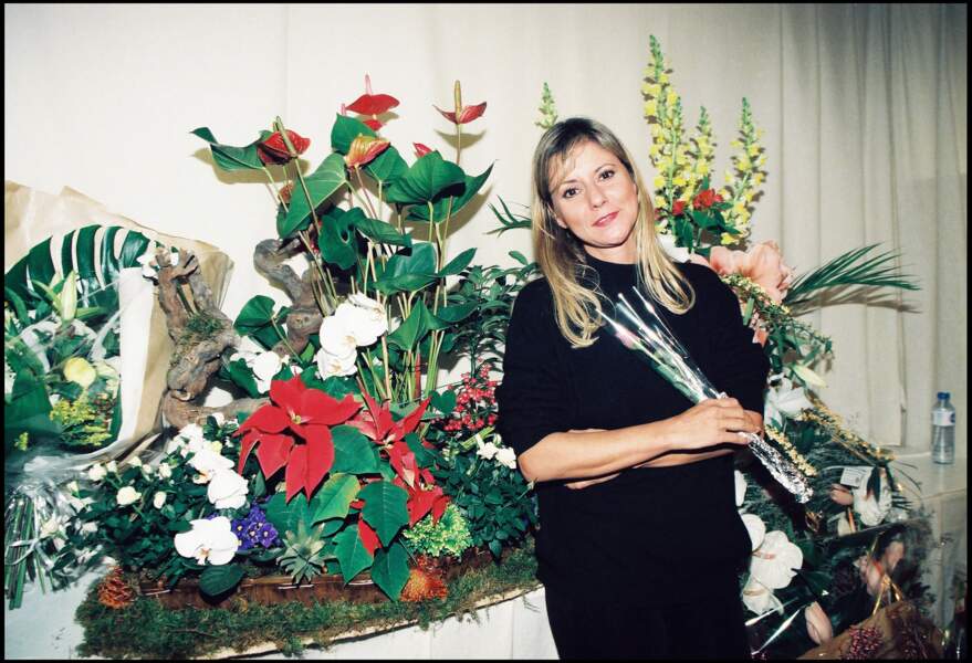 Dorothée dans sa loge à Bercy, le 5 décembre 1996.