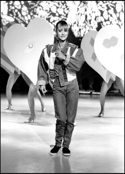 Dorothée sur le plateau de l'émission "Sébastien c'est fou", le 14 février 1988.
