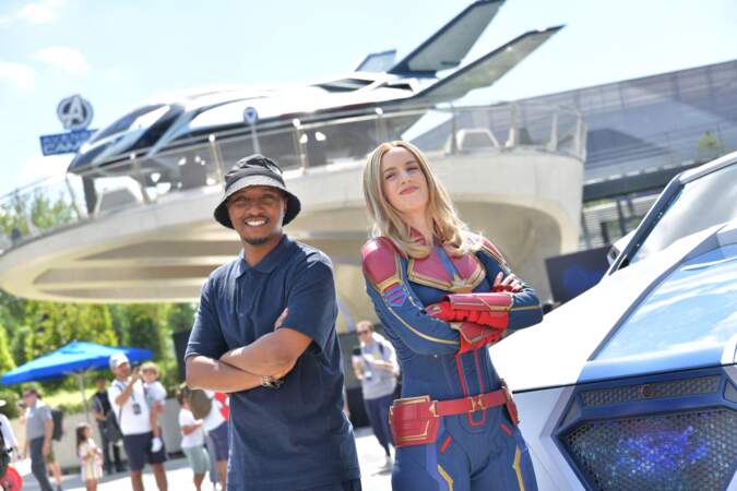 Soprano lors de la journée d'inauguration du parc “Marvel Avengers Campus”, à Disneyland Paris, le 9 juillet 2022