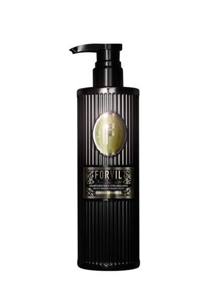 Shampooing doux ultra-brillance, Forvil, 26 €.