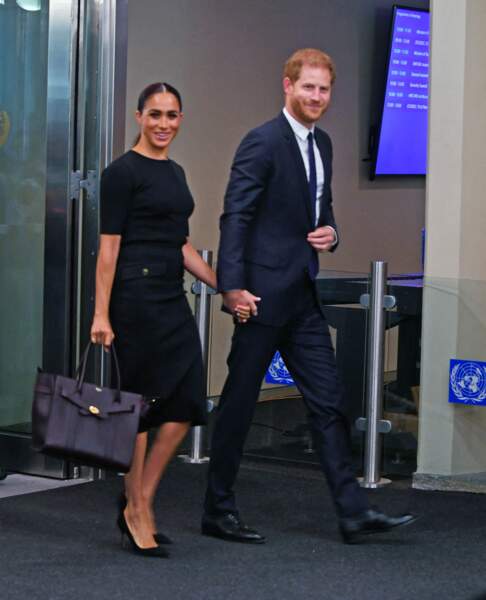 Le prince Harry et son épouse Meghan Markle au siège de l'ONU à New York, le 18 juillet 2022