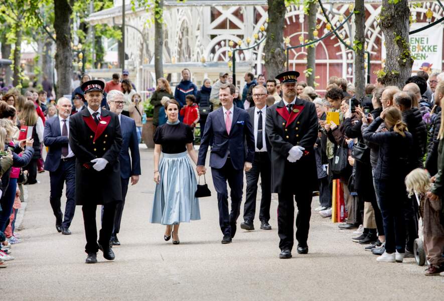 La famille royale danoise lors du 50ème anniversaire du gouvernement de la reine Margrethe de Danemark à Copenhague le 21 mai 2022.
