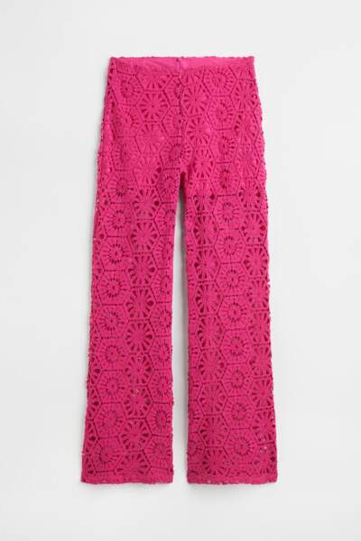 Pantalon droit façon crochet, H&M, 49,99€