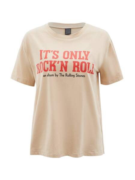 T-shirt à slogan en coton, SHEIN x Rolling Stones, 7,99€