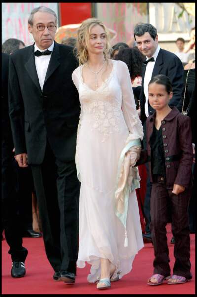 André Téchiné aux côtés d'Emmanuelle Béart au Festival de Cannes en 2003.