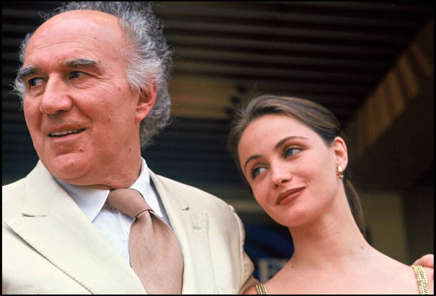 Michel Piccoli et Emmanuelle Béart au Festival de Cannes en 1991