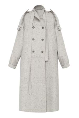 Manteau militaire gris chiné, Materiel, 1055 €