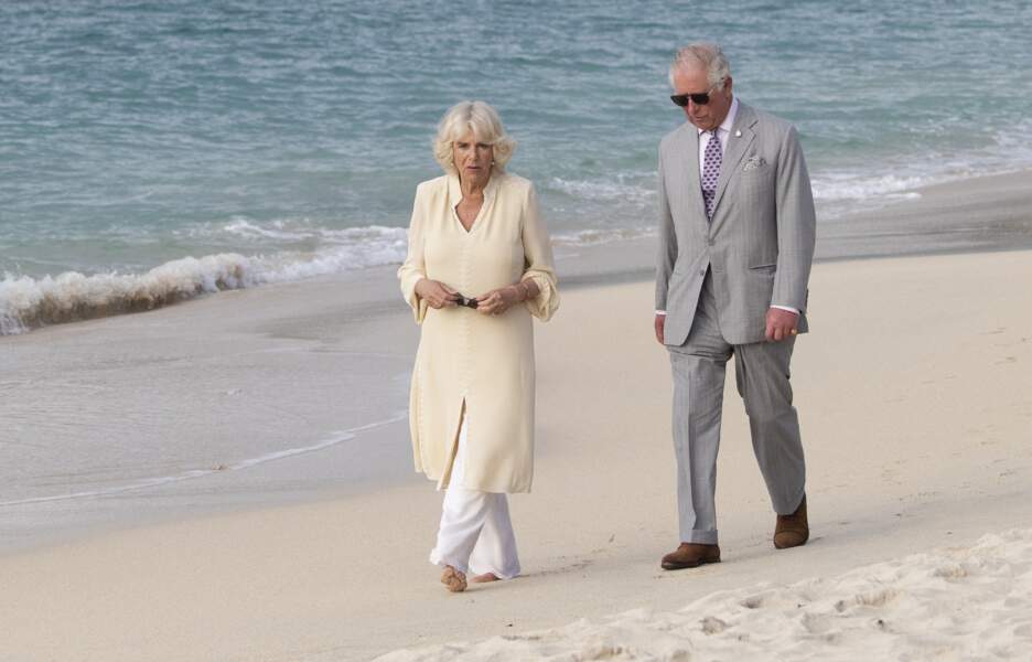 Le prince Charles et Camilla Parker Bowles, sur l'île de la Grenade, le 23 Mars 2019