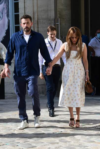 Jennifer Lopez et Ben Affleck ont visité le musée National Picasso avec leurs enfants respectifs, le 23 juillet