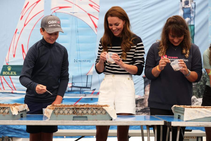 Kate Middleton a tenu à sensibiliser le public à la protection des océans, lors de son passage à Plymouth, ce dimanche 31 juillet