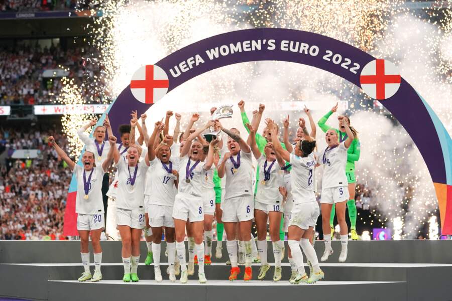 Les Lionnes remportent la finale de l'Euro Féminin 2022 face à l'Allemagne (2-1) au Stade Wembley à Londres, le 31 juillet 2022.
