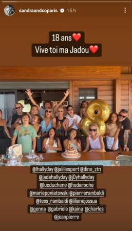 Jade Hallyday fête ses 18 ans, le 3 août 2022