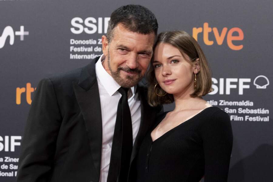 Antonio Banderas et sa fille Stella au 69ème festival international du film de San Sebastian, le 17 septembre 2021