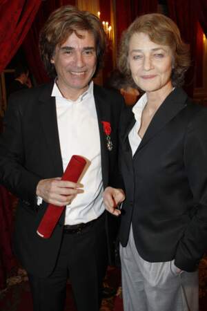 Jean-Michel Jarre et Charlotte Rampling au palais de l'Elysée 