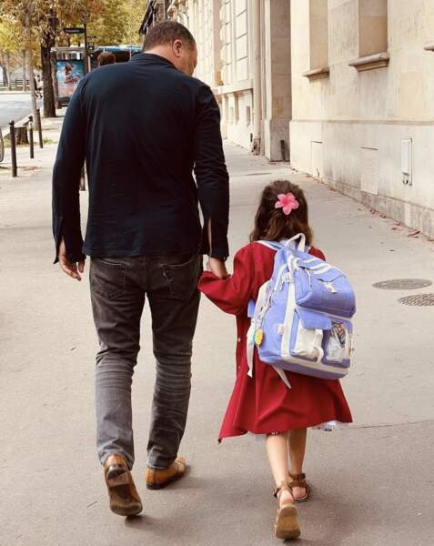 Arthur a accompagné sa fille Manava à l'école ce jeudi 1er septembre 