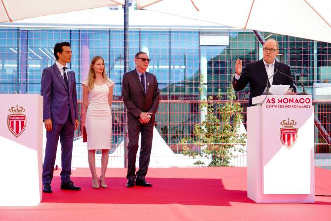 Le prince Albert II de Monaco a fait une apparition remarquée à l'inauguration du centre de performance de l'AS Monaco à La Turbie, le 5 septembre 2022. 
